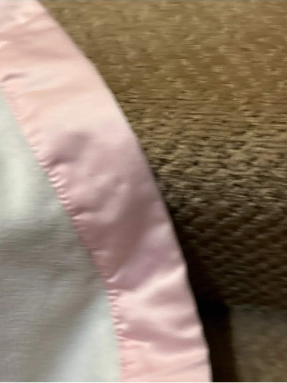 Just Born Love you to the Moon Baby Blanket Pink Minky Satin Trim Stars Elephant